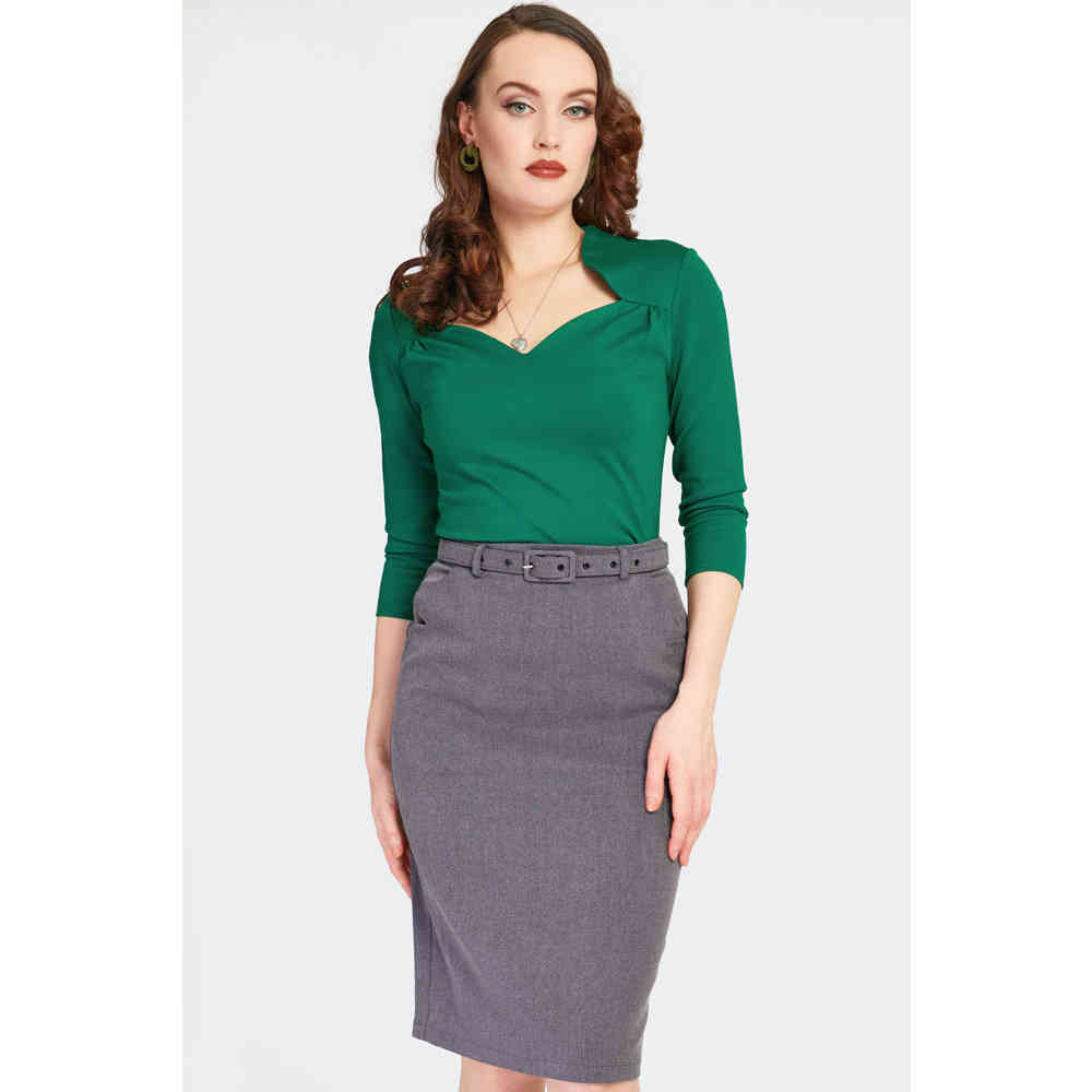 Voodoo Vixen - Grey Kokerrok - Grijs